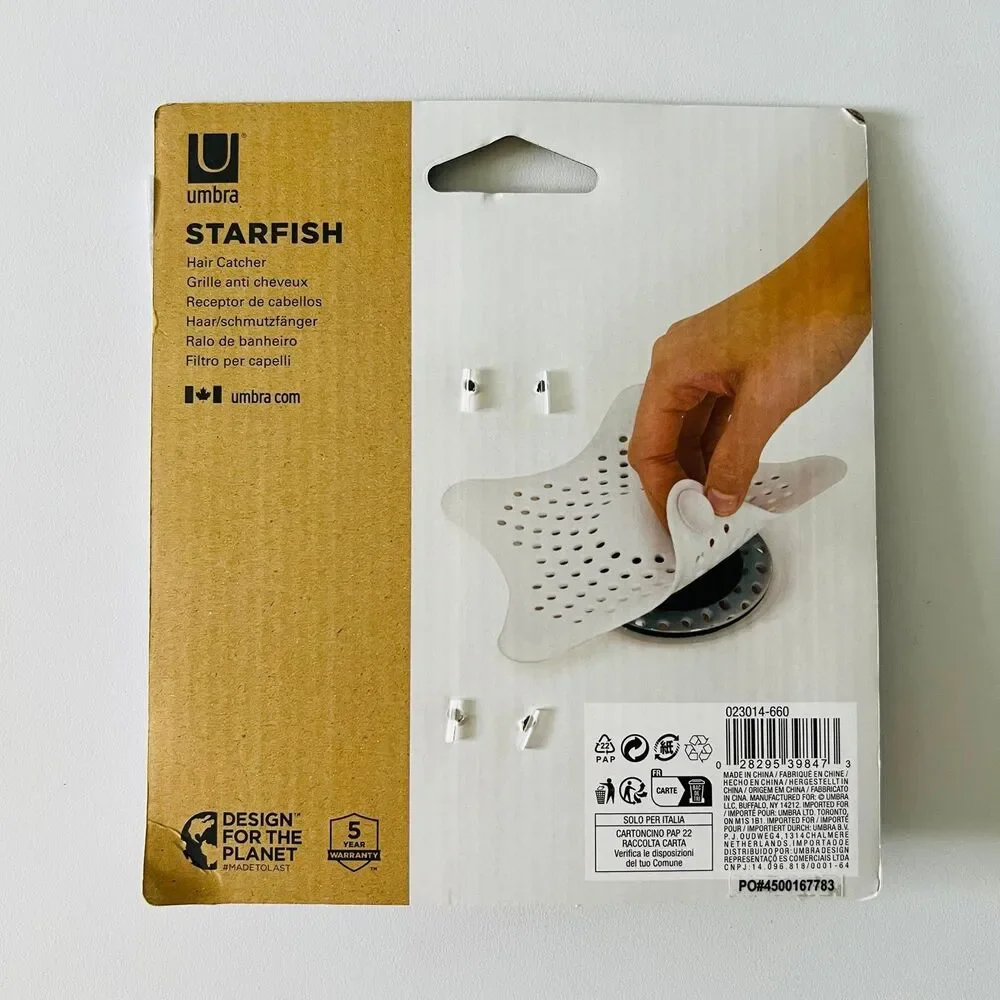 UMBRA White Starfish Hair Catcher